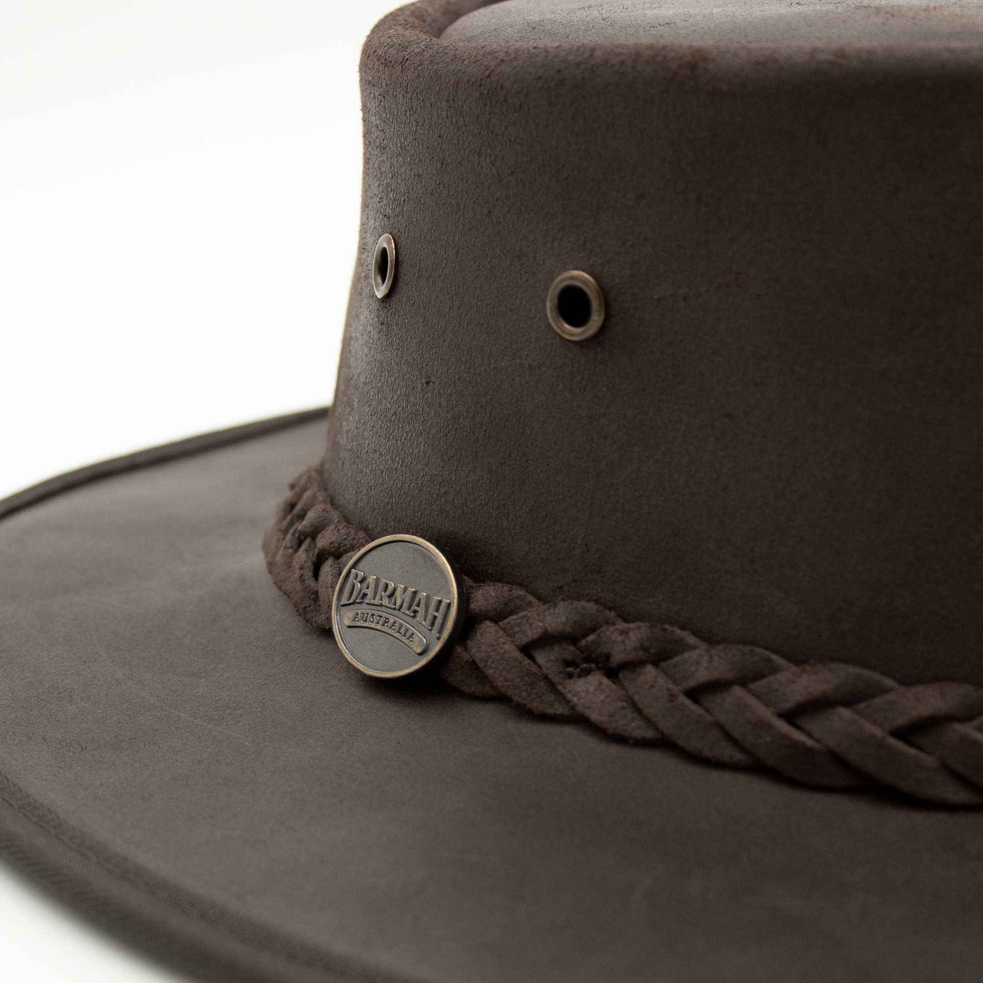 Barmah Hat Oiled Brown Leather 1024