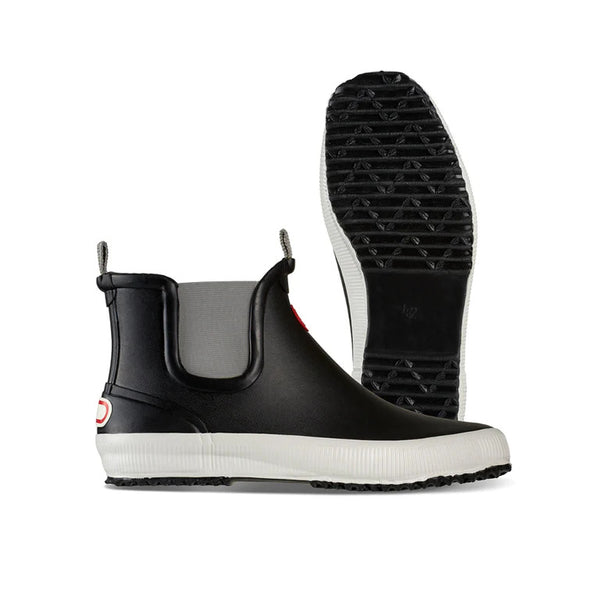 Hai Low Black slip on waterproof ankle boot side and sole shot