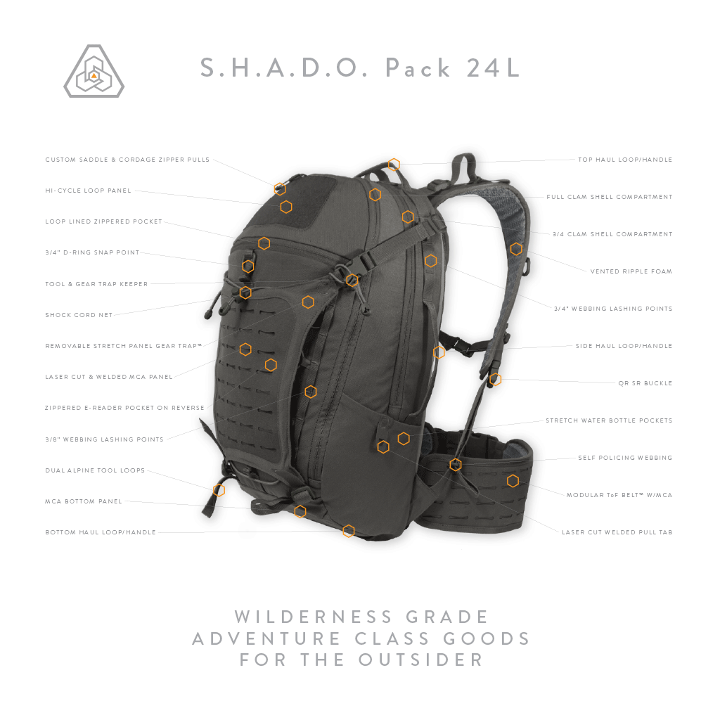 Prometheus Design Werx | S.H.A.D.O Pack 24L Universal Field Gray