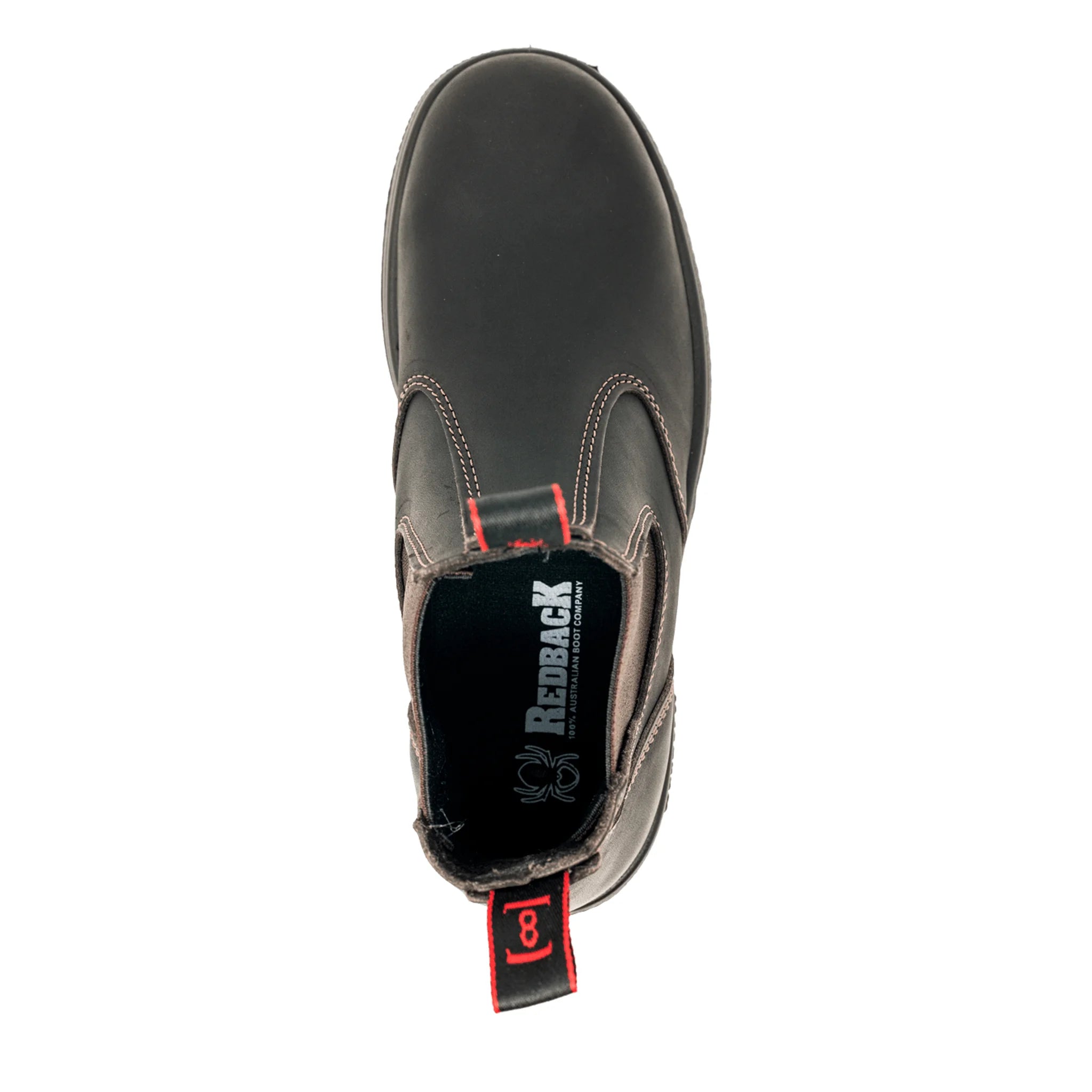 Original Redback UBOK brown oil‑kip leather Chelsea boot side/front view made in australia