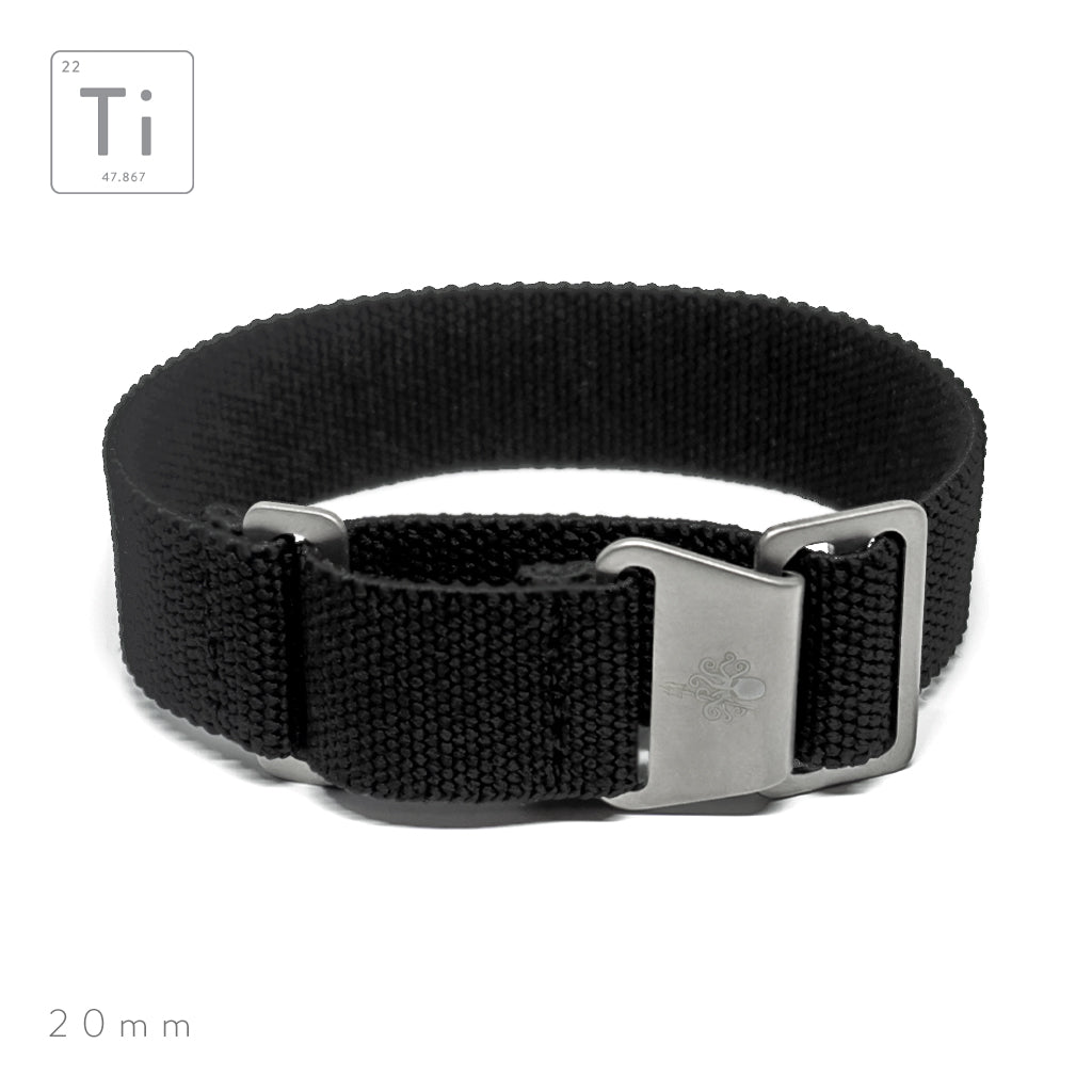 Prometheus Design Werx | Ti-FXDS Watchstrap 20mm Black Regular