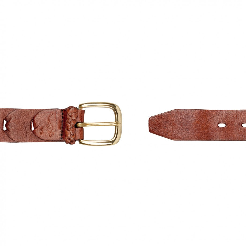 Barmah Hats Kangaroo Leather Belt Brown Bushgear UK Handmade