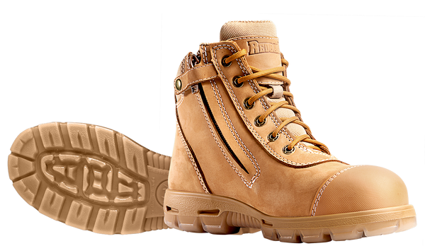 LIMITED PRODUCT Redback Boots | Wheat Cobar Lace/Zip up Safety Boots (USCWZS)