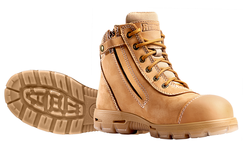 LIMITED PRODUCT Redback Boots | Wheat Cobar Lace/Zip up Safety Boots (USCWZS)