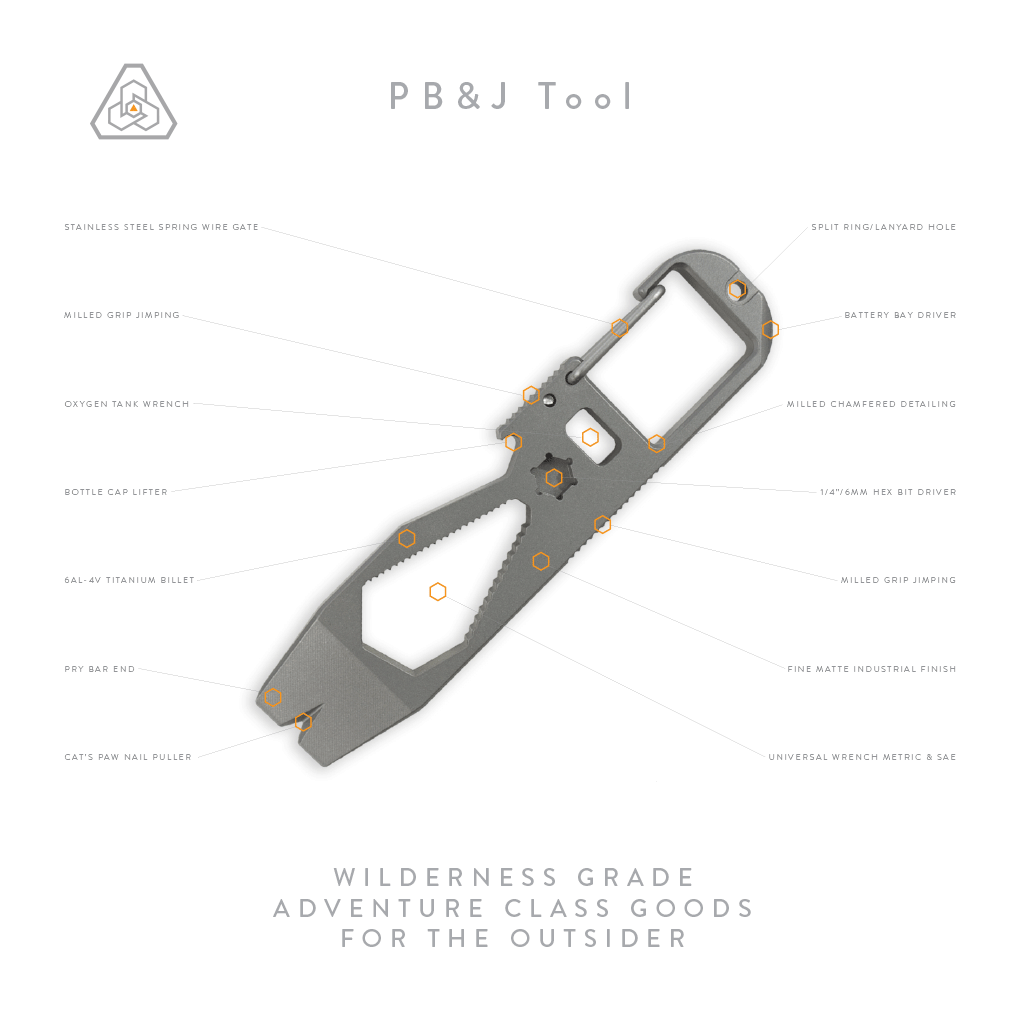 Prometheus Design Werx PB&J Tool Success Titanium EDC