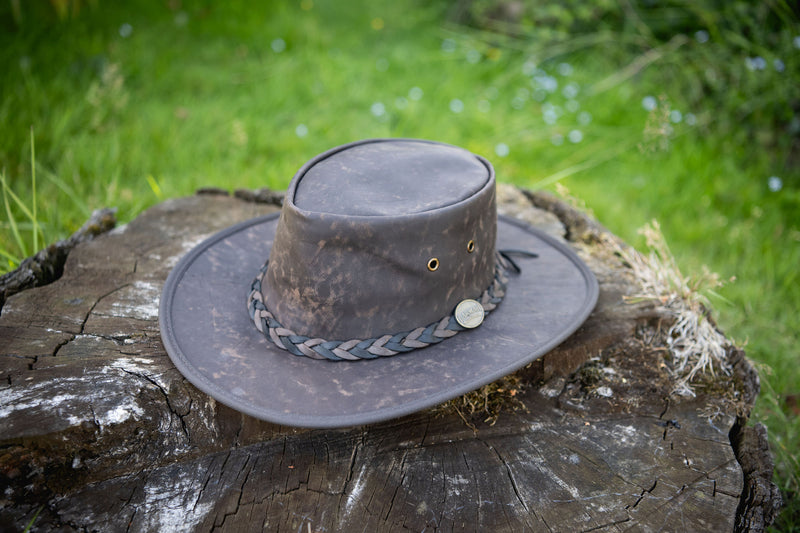 Barmah Hat  1018 Squashy Kangaroo Crackle Brown – Bushgear