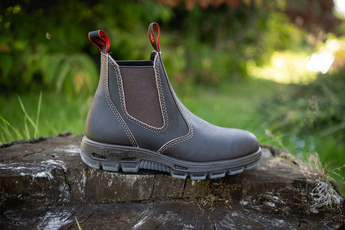 Red Backing Redback Safety Boots | Brown USBOK | Official UK Distributor