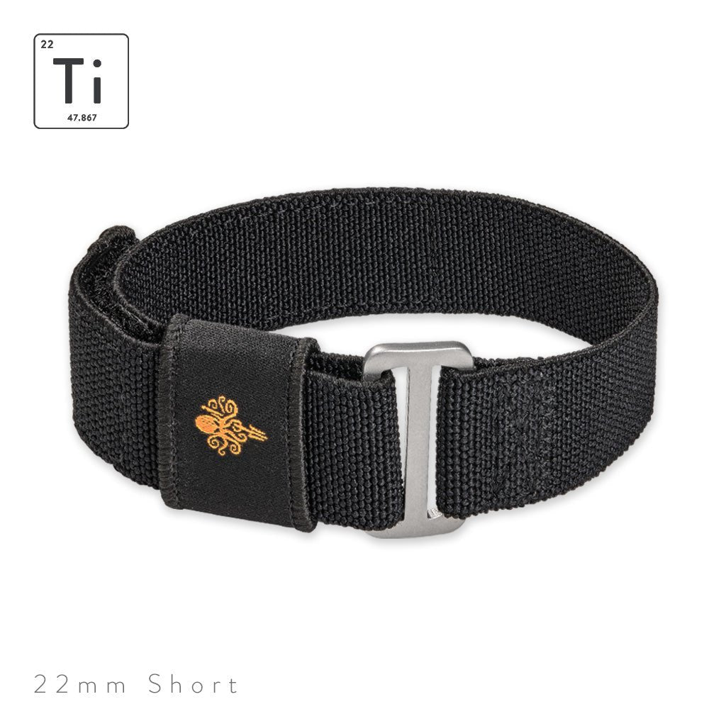 Prometheus Design Werx | Ti-FXDS Watchstrap 22mm Black Regular