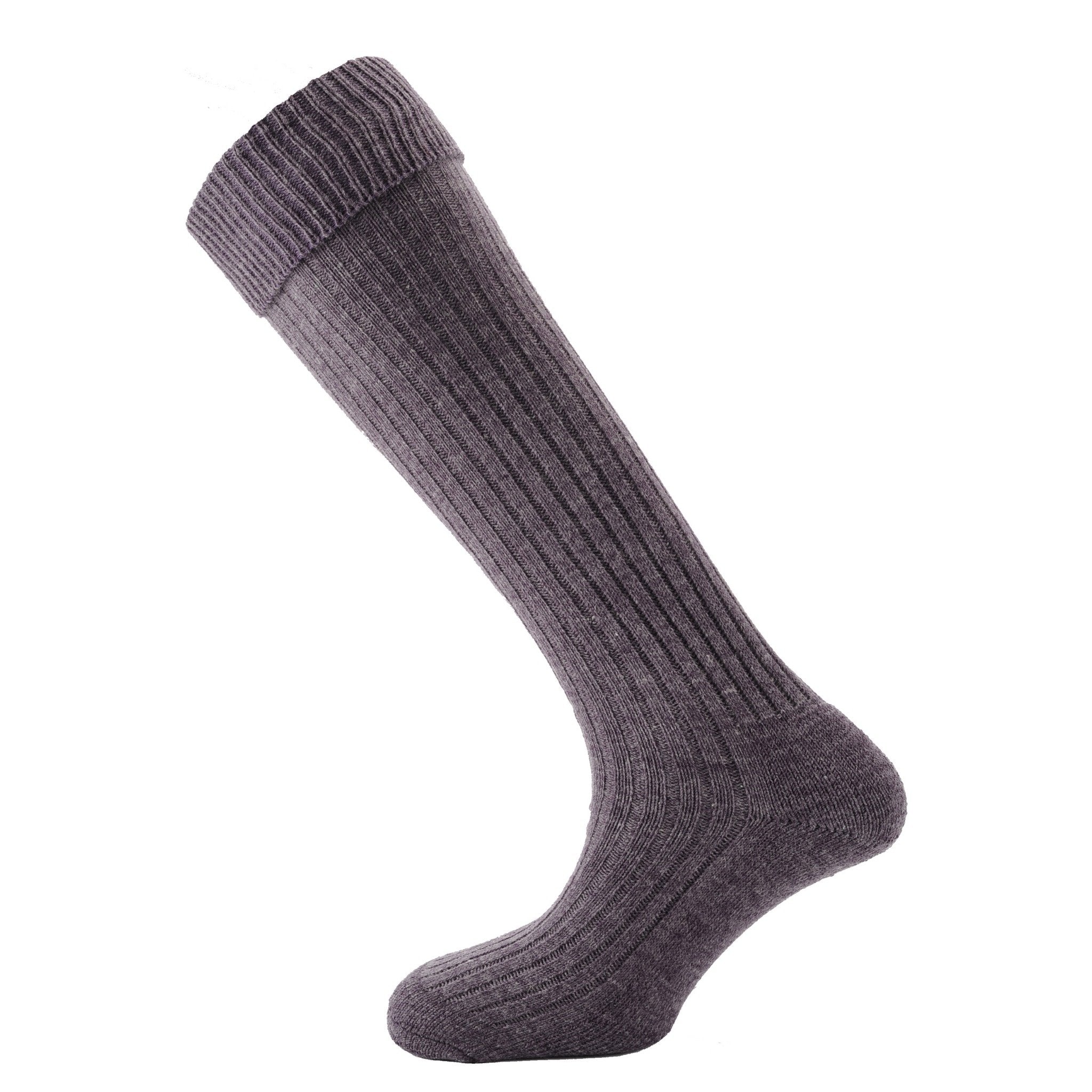 Horizon Socks Turn Over Top Knee High Heather