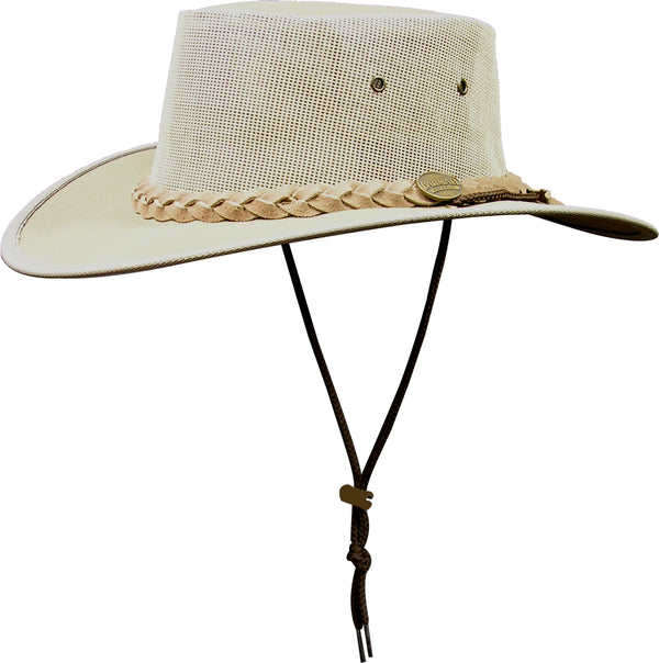 Barmah Hat Foldaway Cooler Khaki Canvas Sun 1057