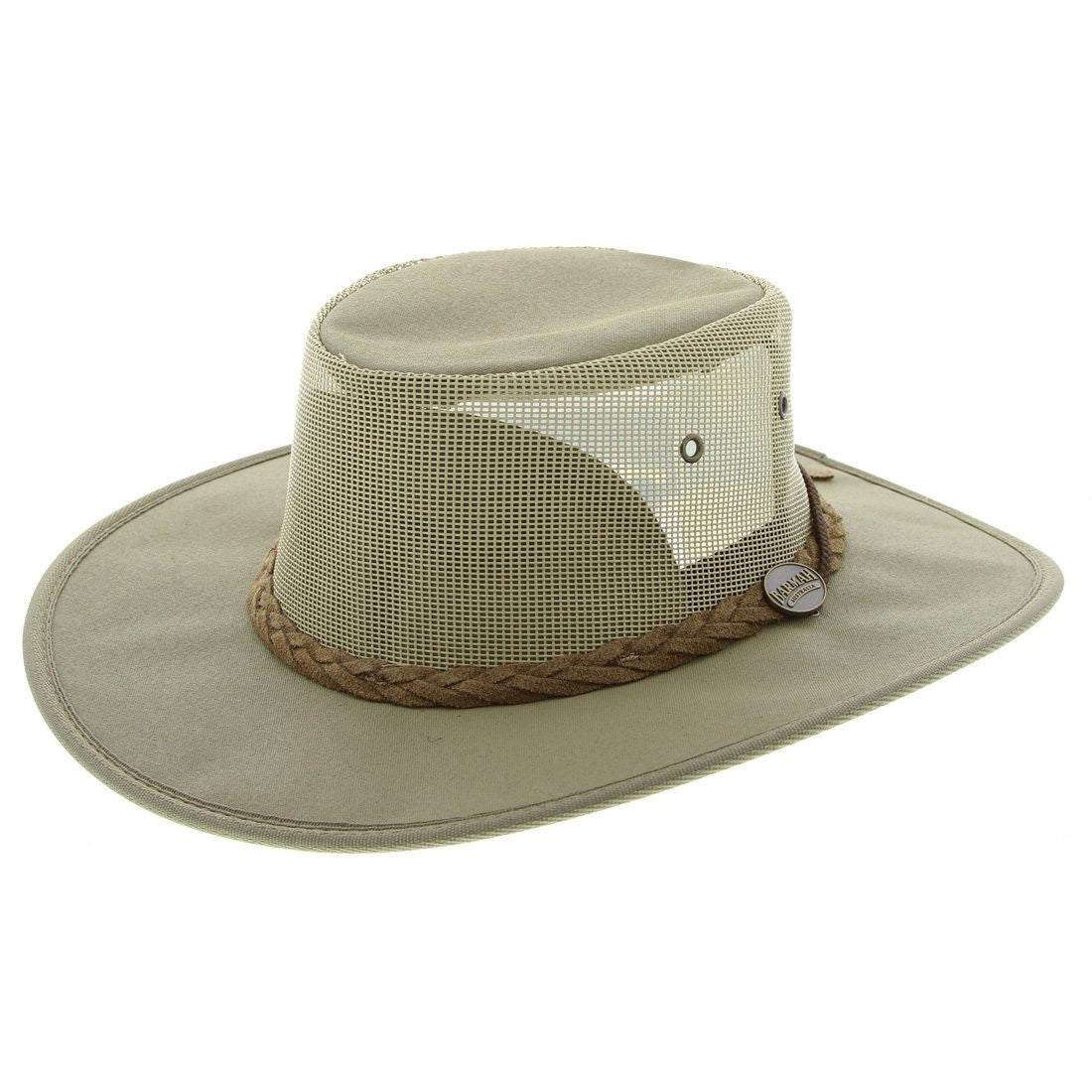 Barmah Hat Foldaway Cooler Khaki Canvas Sun 1057