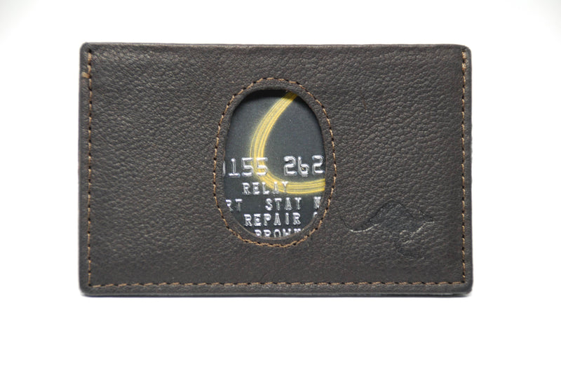 Barmah Brown M1 Kangaroo Leather Minimalist wallet with RFID protection