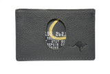 Black M1 Kangaroo Leather Minimalist wallet with RFID protection