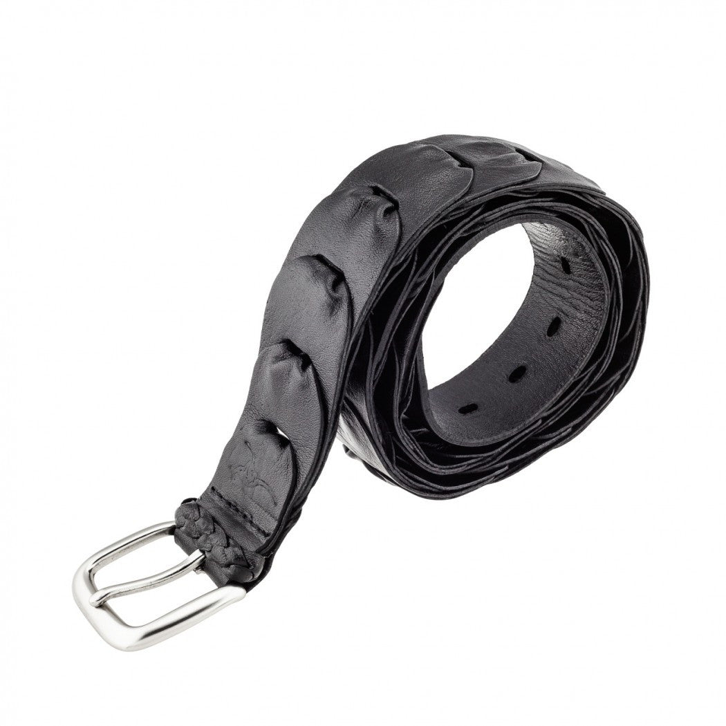 Barmah Kangaroo Leather Belt Handmade UK Bushgear Black