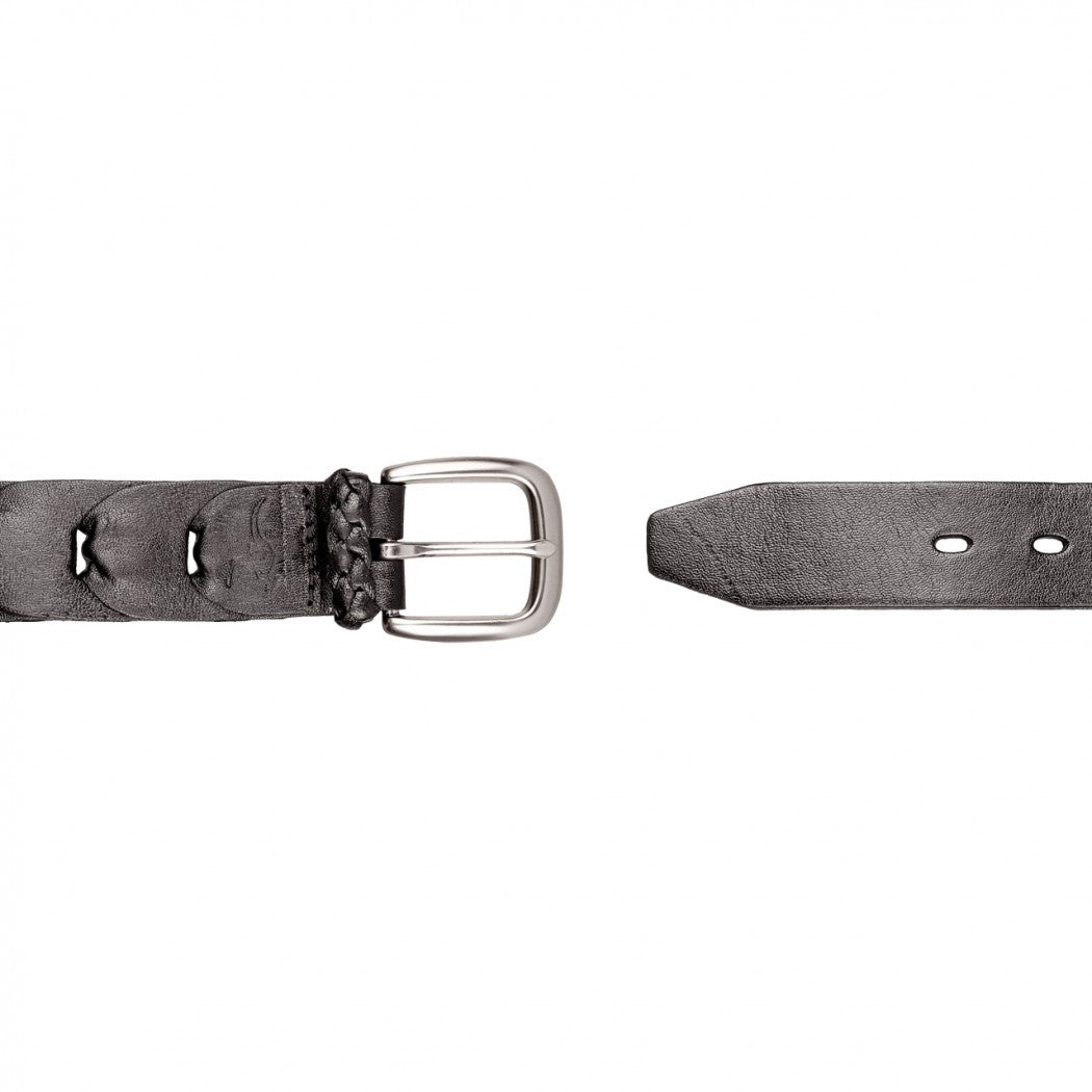 Barmah Kangaroo Leather Belt Handmade UK Bushgear Black