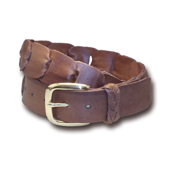 Barmah Broken Hill Kangaroo Leather Belt Brown Bushgear UK