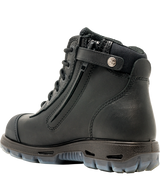 Redback Cobar Lace/Zip up Safety Boots | Black USCBZS side view