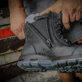 Redback Cobar Lace/Zip up Safety Boots | Black USCBZS easy on