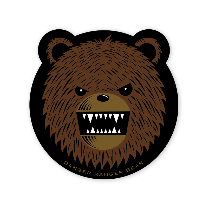 Danger Ranger Bear Sticker Prometheus Design Werx