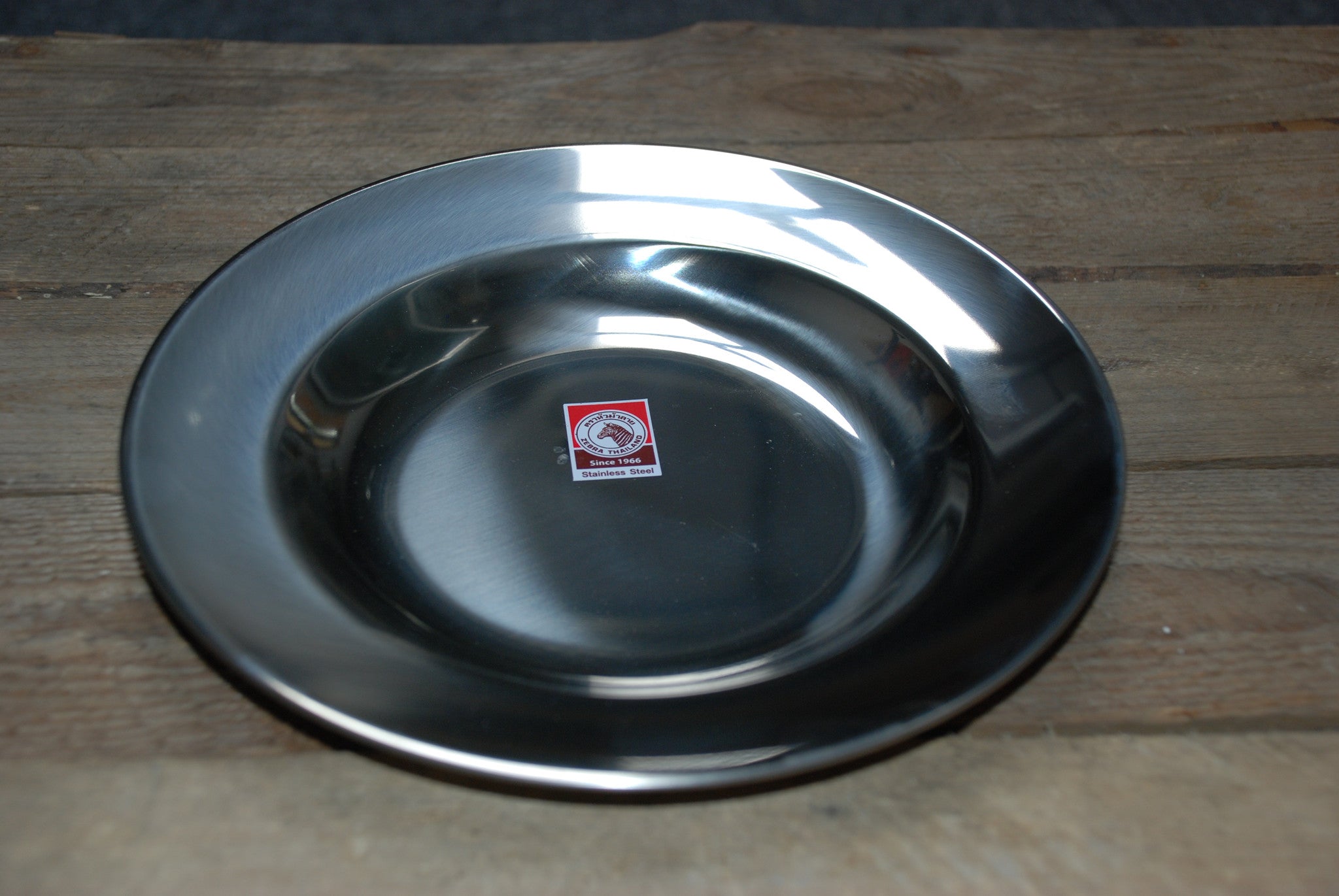Zebra Stainless Steel Plate - 20cm