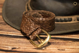 Barmah Kangaroo Leather Belt - Balmain - Brown Handmade