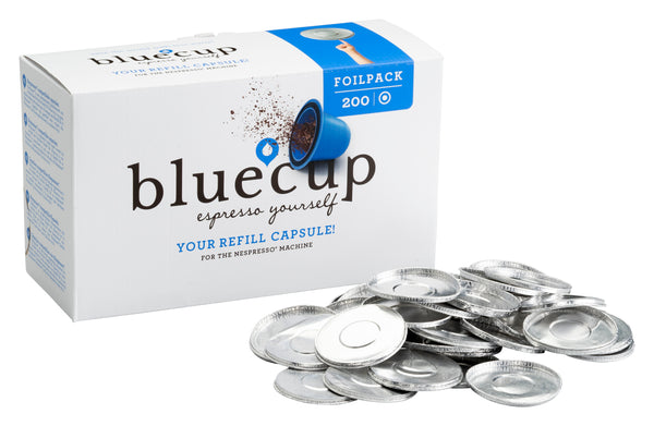Bluecup Foilpack Fill THe CApsules with your favourite coffee
