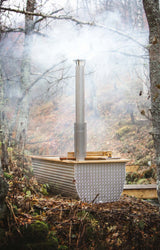 Bohemen Outdoor Heated Hot Tub by Hikki of Sweden forest bathing