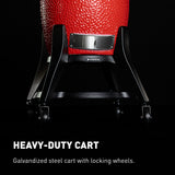 The heavy duty cart makes moving the Big Red III a simple process.