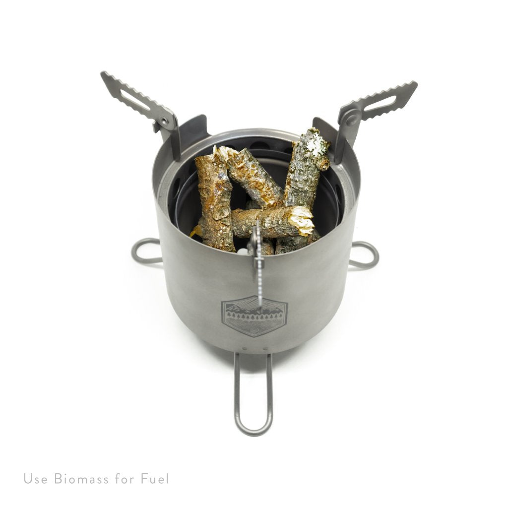 Multi fuel wood burning backpack camping stove