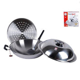 Zebra Head Oriental Wok with Steamer