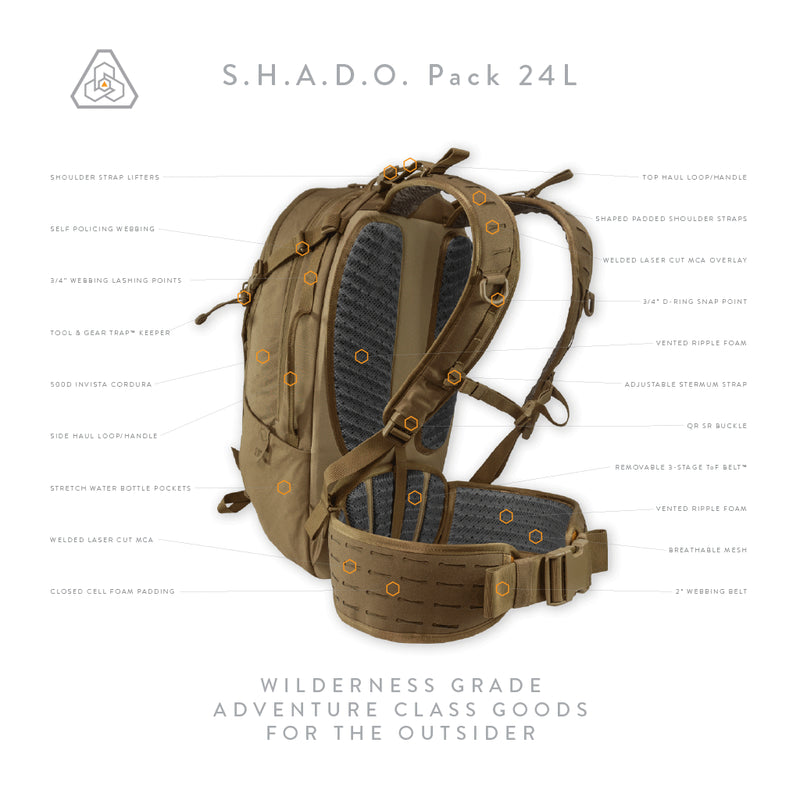 Prometheus Design Werx S.H.A.D.O. Pack 24L - All Terrain Brown