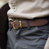 Barmah Hats Kangaroo Leather Belt Brown Bushgear UK Handmade