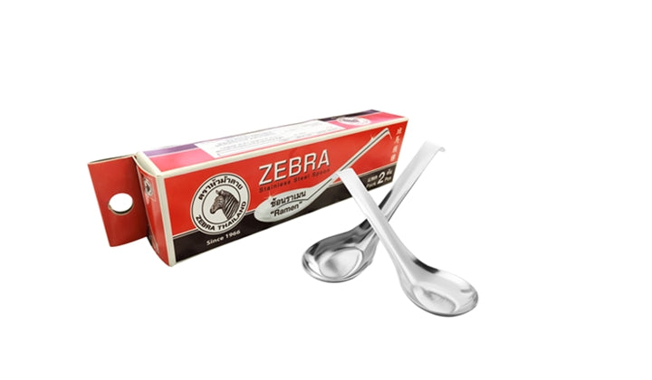 Zebra | Stainless Steel Ramen Spoons x 2