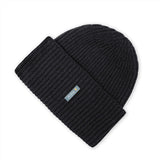 Knitted wool charcoal grey watch cap beanie hat by prometheus design werx