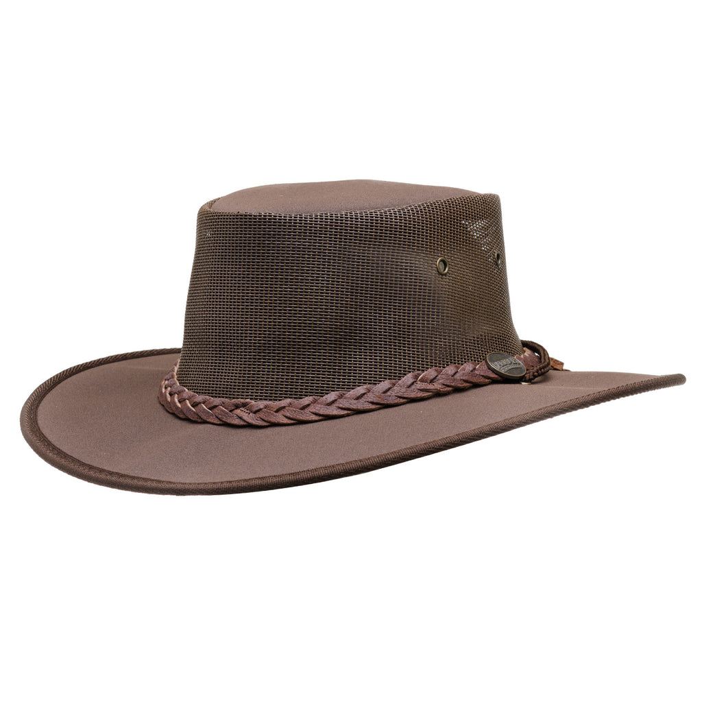 Barmah Hat | 1057 Foldaway Cooler Brown Canvas