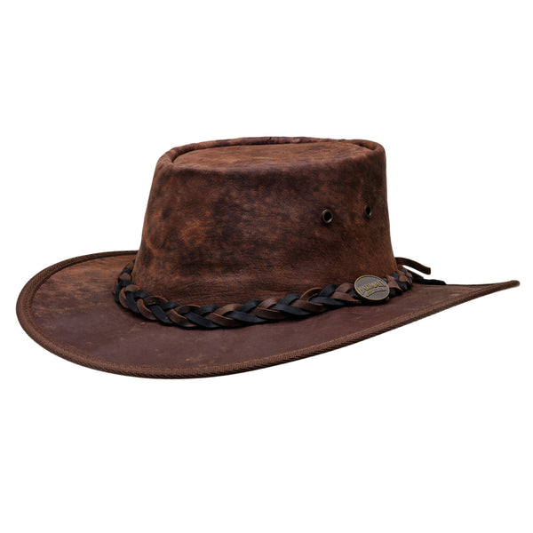 1018 hickory squashy kangaroo leather barmah hat