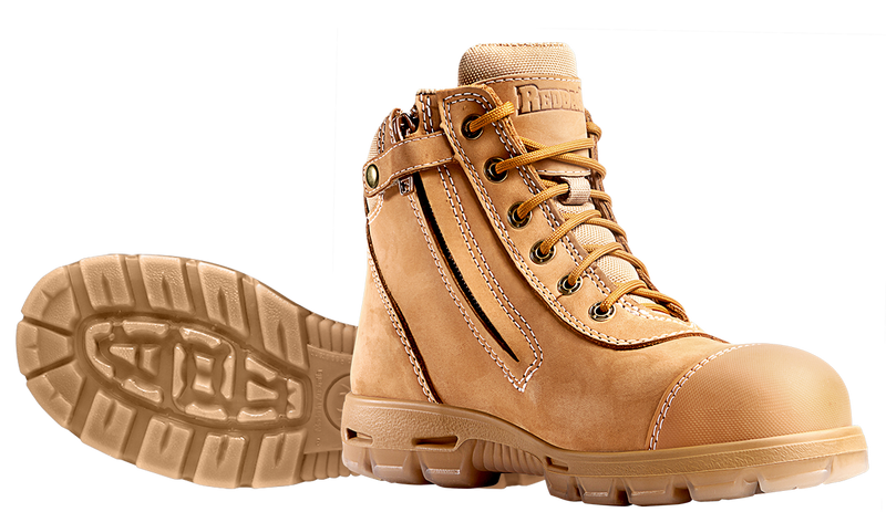 LIMITED PRODUCT Redback Boots Wheat Cobar Lace Zip up Safety Boots USCWZS