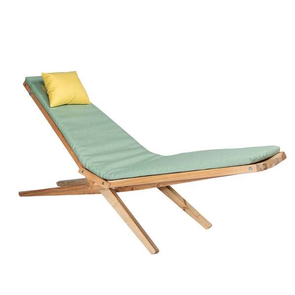 Wood lounger with cushion set