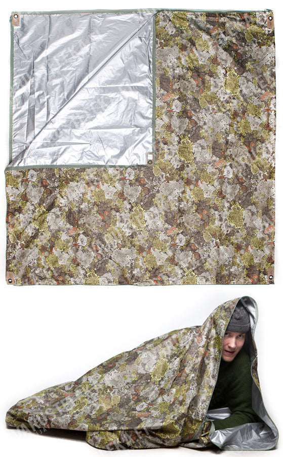 Jerven Bag Original Ultimate Survival Kit Bivi Poncho Emergency Shelter Tarp Mountain Camouflage Pattern