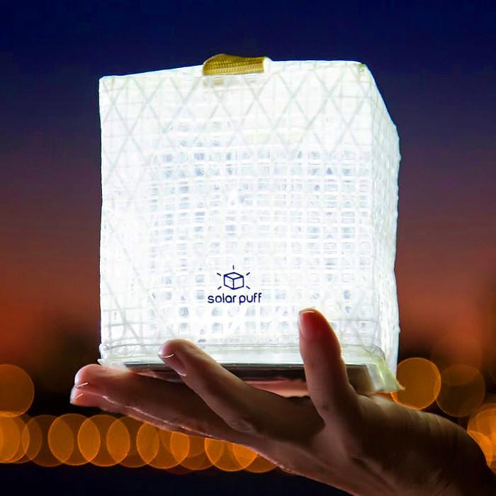 Solar Cube Origami Lantern Waterproof Lighting Lumens Solight puff